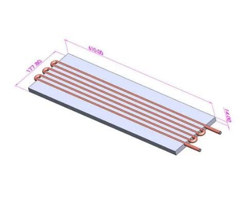 0.4mm 350*230mm Thermal Cold Plate Heat Sink Aluminum Material