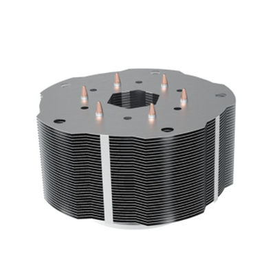 Square Extruded Cooling Copper Pipe Heat Sink For LED Lighting