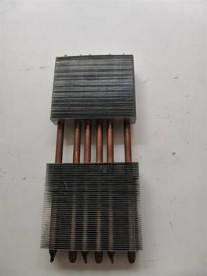 Industrial Extruded Square Shape Aluminum Heatsink With Cooper  Tubes