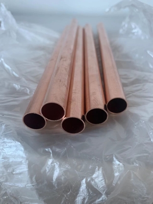 Bended Grooved Brazing Copper Pipes 150x190mm For Air Conditioner Heatsink