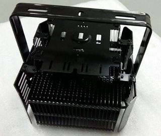 Black LED Lighting Aluminum Heat Sink Extrusions 320W Anodized Surface