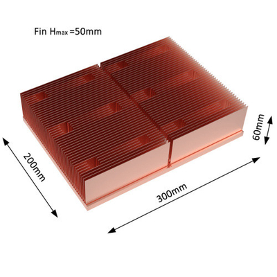 Copper Skived Process Fins Heat Sink