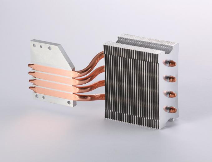 Heatpipe CPU Aluminum Heatsink With Copper For Thermoelectric Cooling